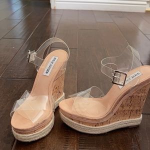 Steve Madden clear wedges